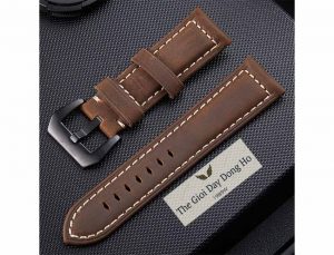 Dây Da Đồng Hồ Màu Nâu DBL01 Size 26mm