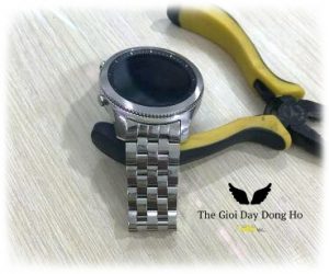 Dây Đồng Hồ Kim Loại Đầu Mo 5 Hạt Size 20mm Màu Bạc, Mo5H2001 10 Thay Dây đồng hồ kim loại 5 hạt mo màu bạc