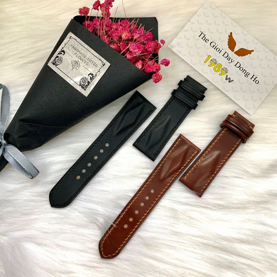 Dây Đồng Hồ Da Bò Thủ Công Trơn Handmade