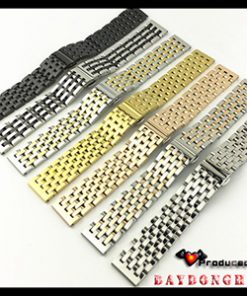 Dây Đồng Hồ Kim Loại 7 Hạt Size 22mm Màu Đen | 7H2202 1 day dong ho kim loai 7 hat inox 316l